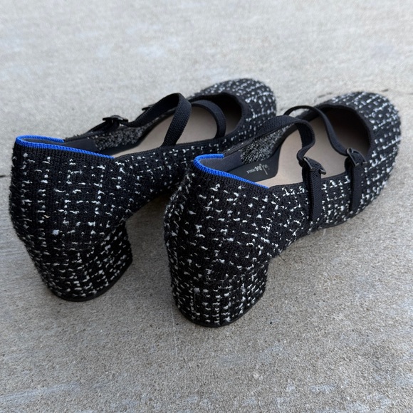 Rothy's The Double Buckle Mary Jane Heel Twilight Tweed 9 - Picture 3 of 4